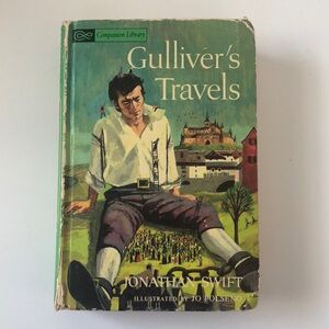 1963 Companion Library Treasure Island and Gulliver’s Travels 2 in 1 book